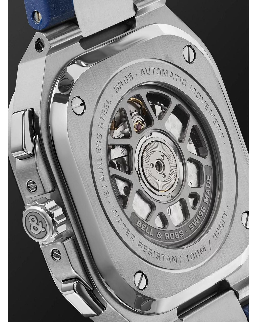 Bell & Ross Blue Br 05 Automatic Chronograph Stainless Steel Watch, Ref. Br05C-Bubu-St/Srb for men