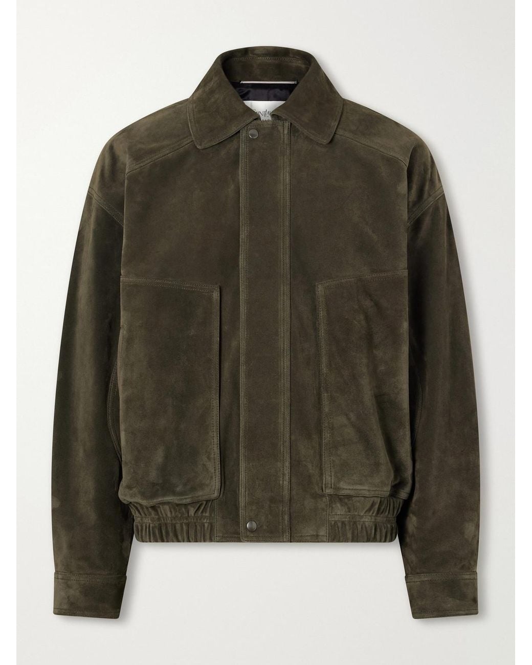 Saint Laurent Green Suede Blouson Jacket for men
