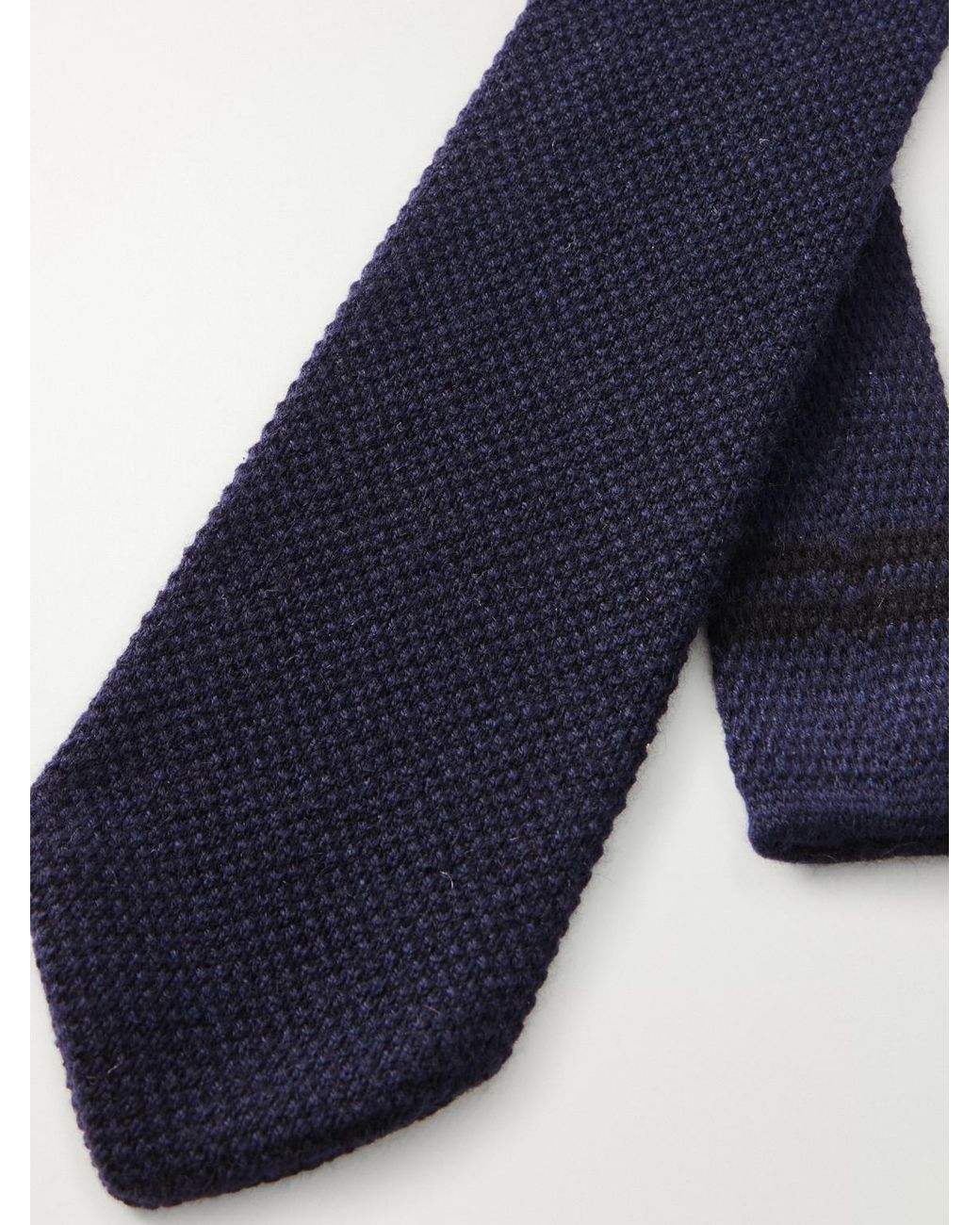 Zegna Blue 6.5Cm Knitted Cashmere Tie for men