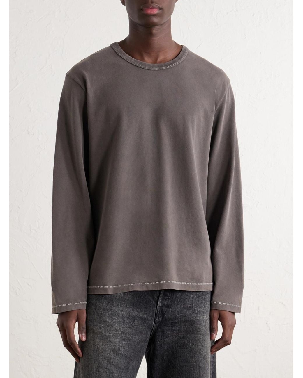 Corridor NYC Gray Garment-Dyed Cotton-Jersey T-Shirt for men