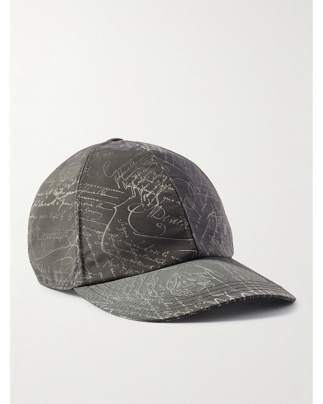 Berluti Gray Scritto-Jacquard Twill Baseball Cap for men