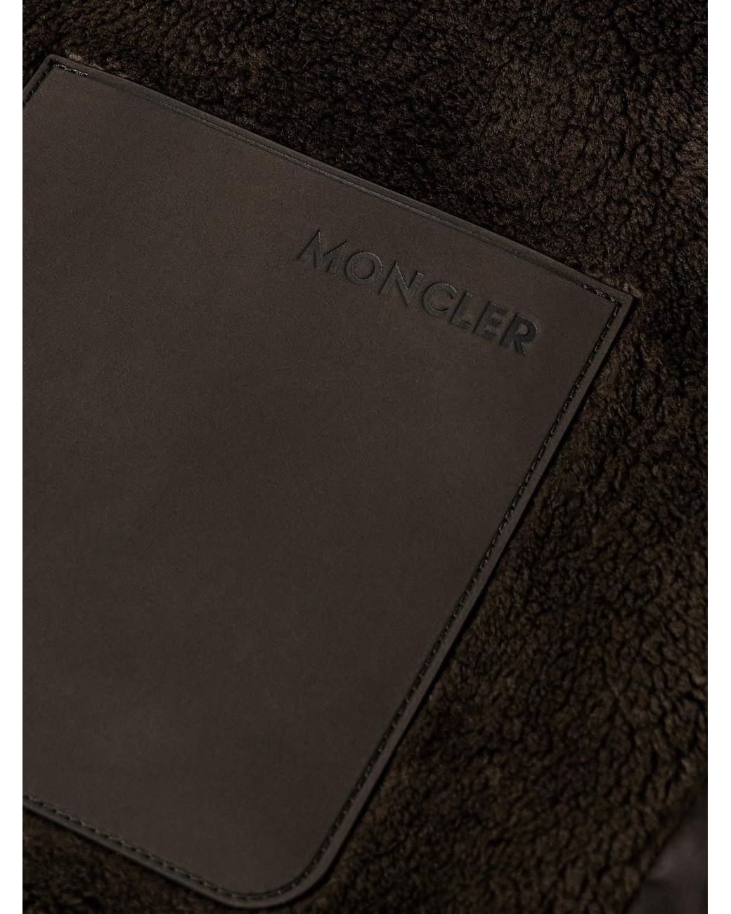 Moncler Black Livra Reversible Fleece And Nubuck-Trimmed Airsoft Down Jacket for men