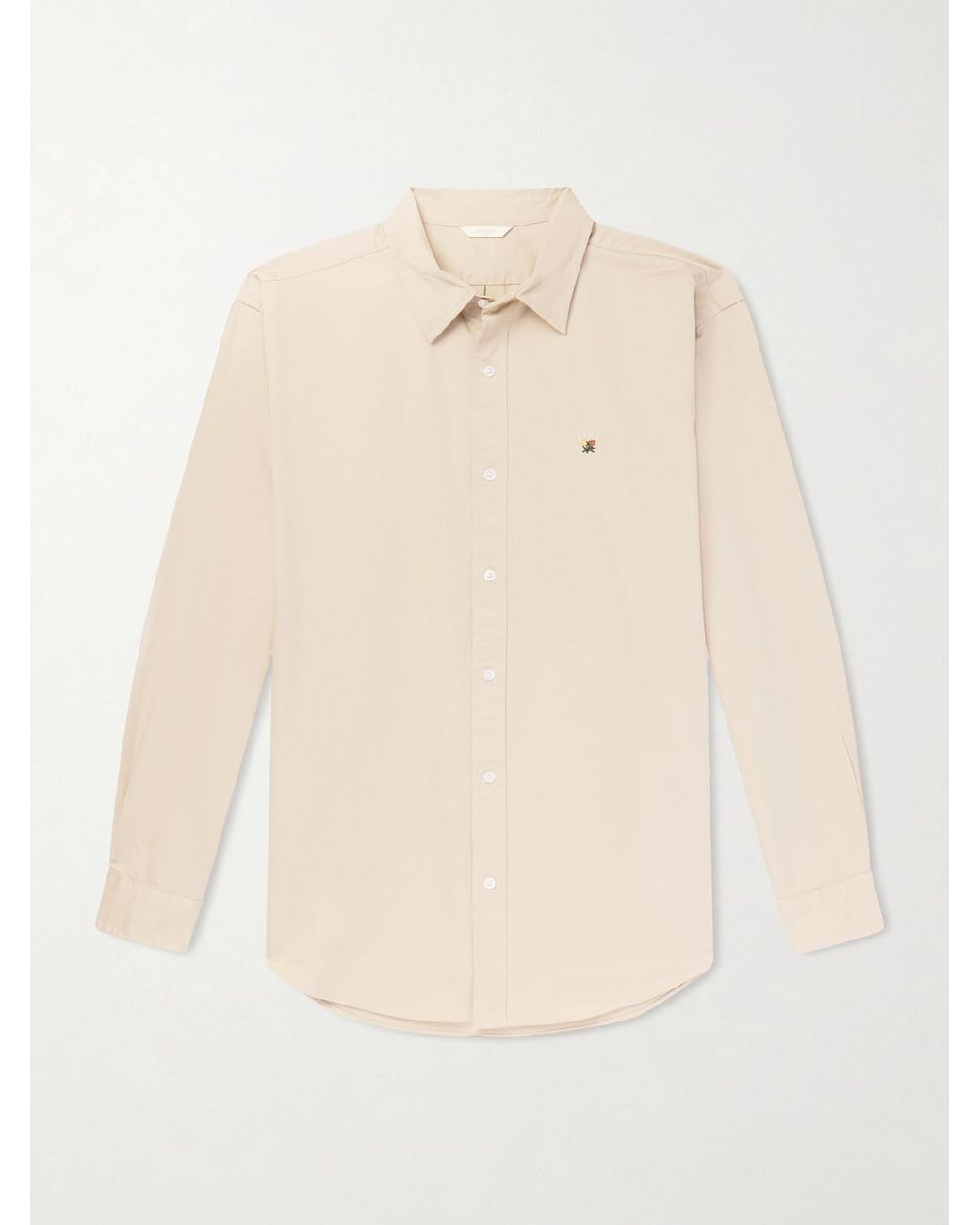 Aimé Leon Dore Natural Logo-Embroidered Cotton Shirt for men