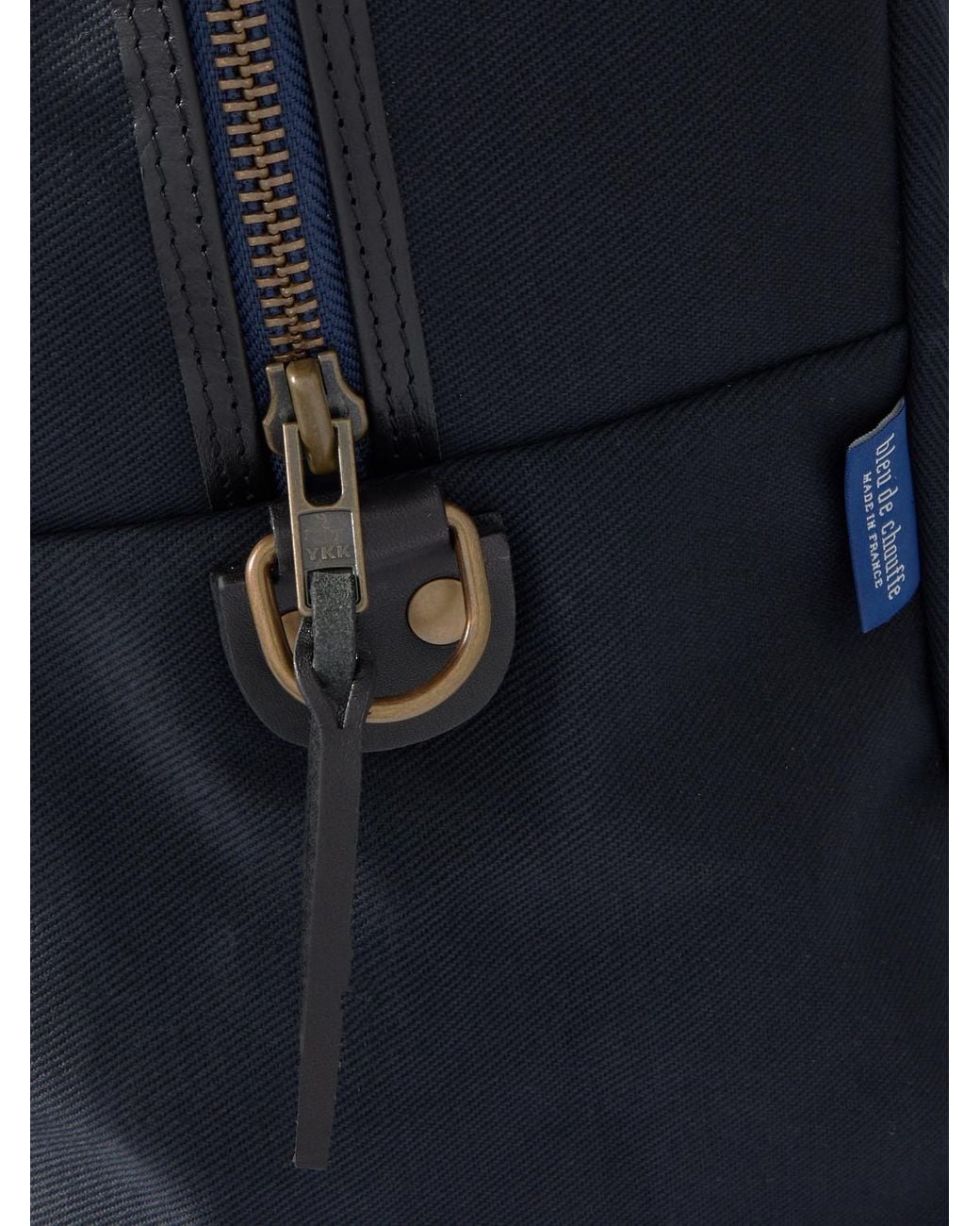 Bleu De Chauffe Blue Sac Voyage Leather-Trimmed Waxed Cotton-Canvas Weekend Bag for men