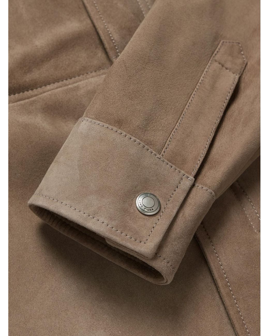 Loro Piana Natural Kim Suede Overshirt for men