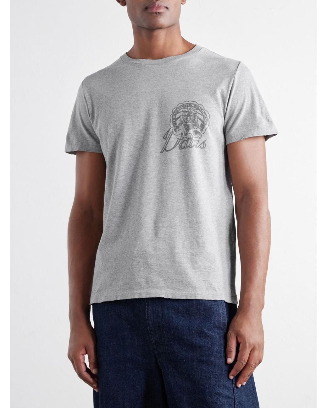 Remi Relief Gray Davis Printed Cotton-Jersey T-Shirt for men