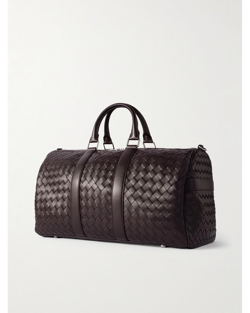 Bottega Veneta Brown Intrecciato Leather Weekend Bag for men