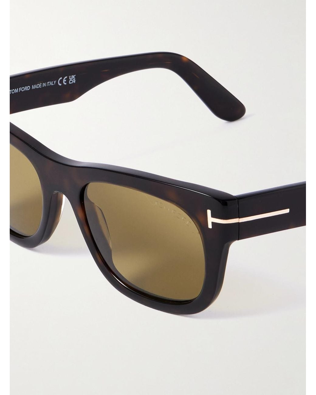 Tom Ford Black Marshall Rectangular-Frame Acetate Sunglasses for men