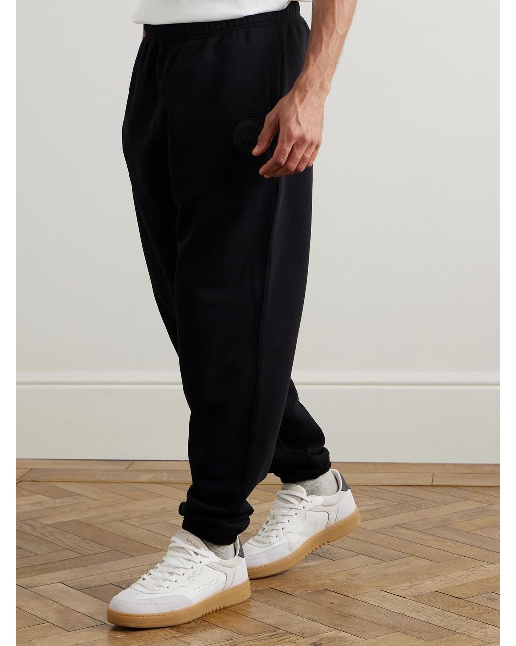 Canada Goose Blue Rove Logo-Appliquéd Cotton-Jersey Sweatpants for men