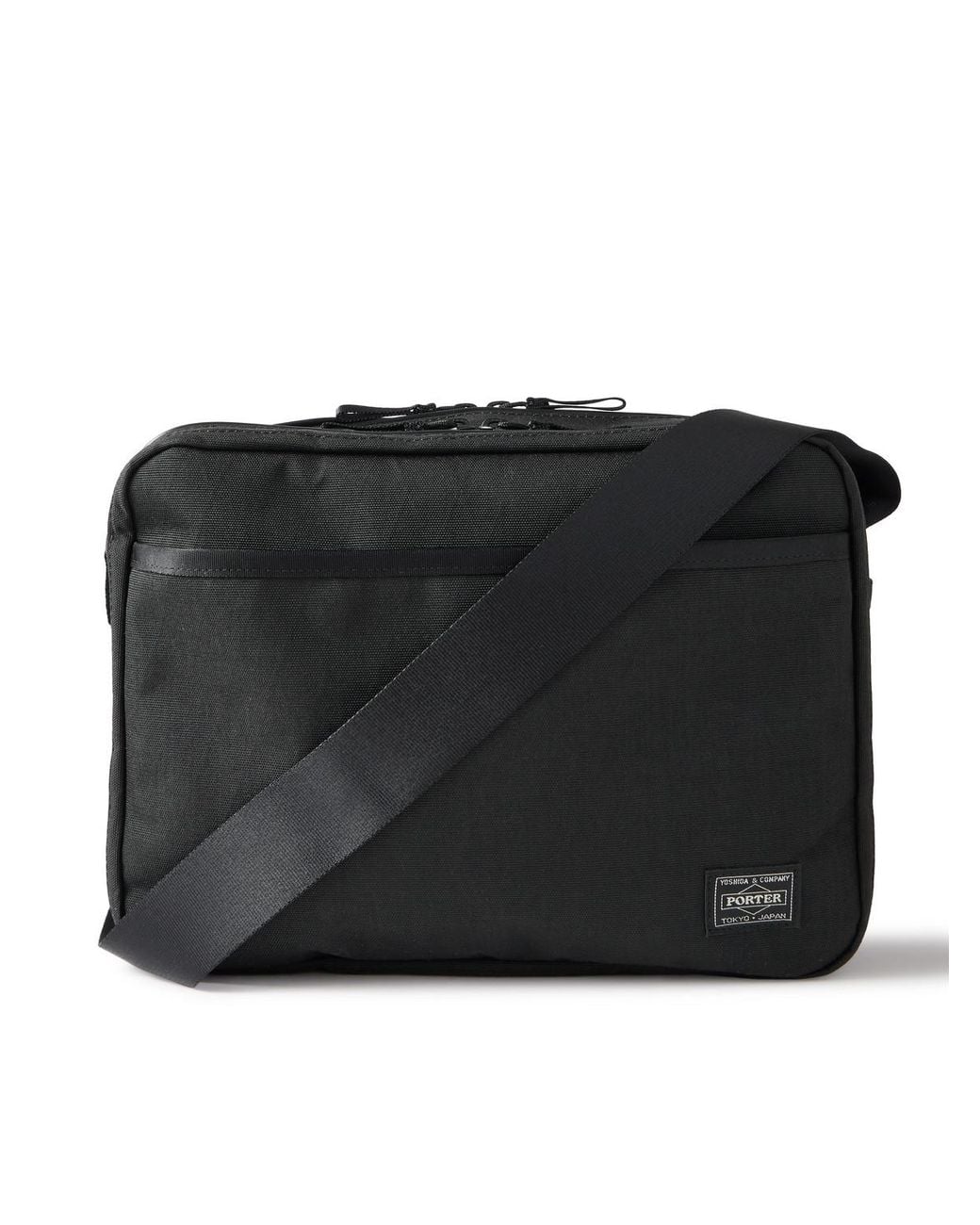 Porter-Yoshida and Co Hybrid Cordura Nylon Messenger Bag in Black