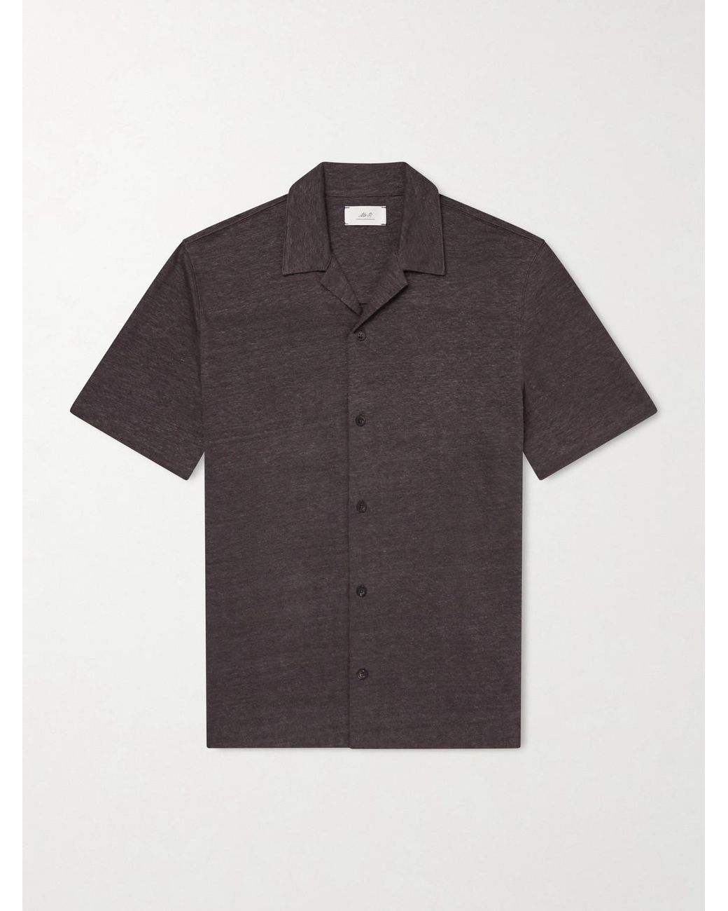 Mr P. Green Camp-Collar Linen Shirt for men