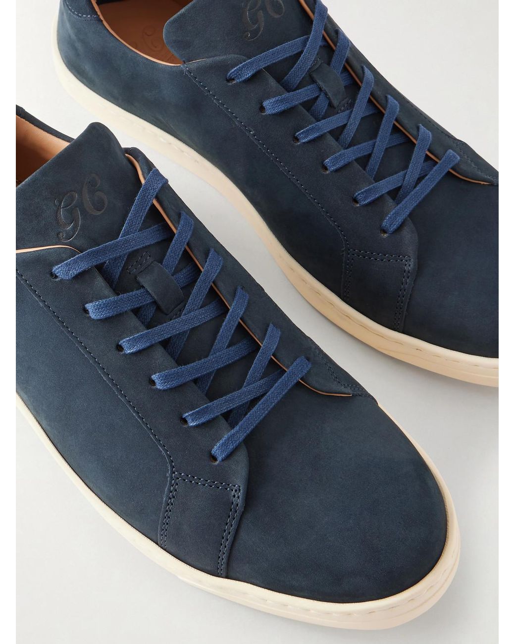 George Cleverley Blue Jack Iii Nubuck Sneakers for men