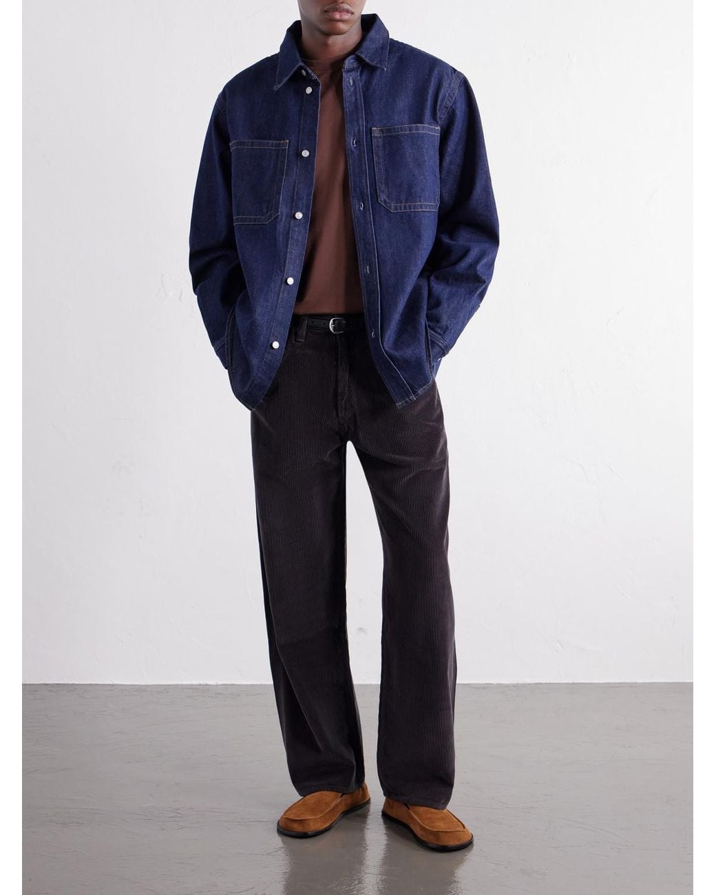 Agolde Blue Crave Denim Overshirt for men