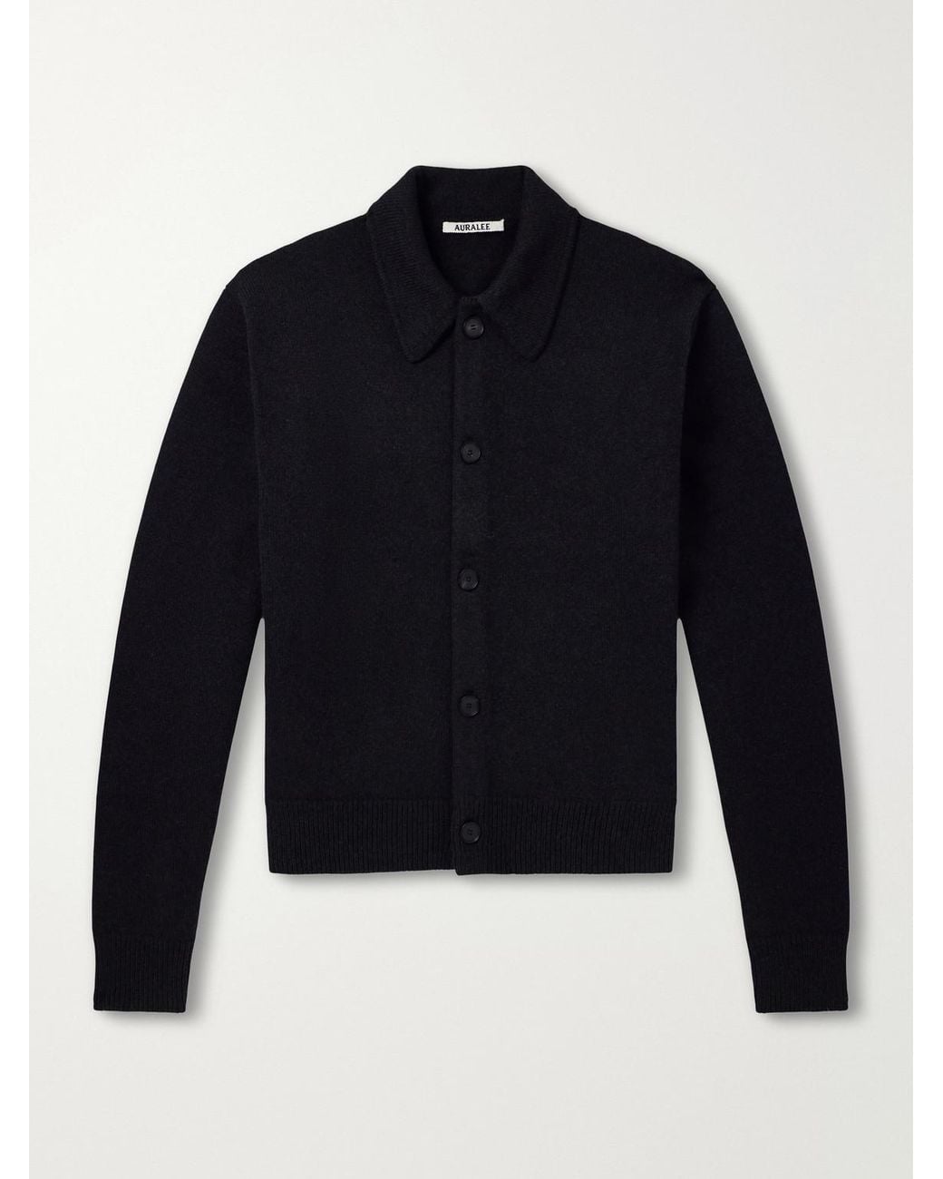 Auralee Blue Wool Cardigan for men
