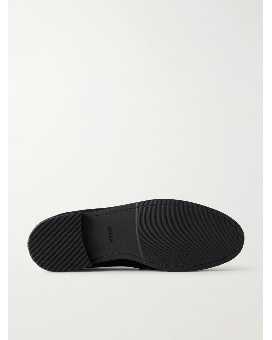 Morjas Black The Ivy Suede Penny Loafers for men
