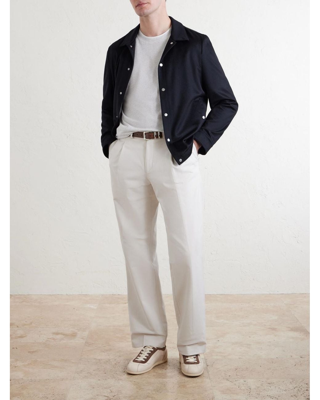 Brunello Cucinelli White Layered Cotton-Jersey T-Shirt for men