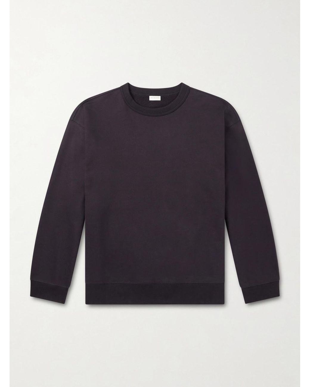 Dries Van Noten Blue Cotton-Jersey Sweatshirt for men