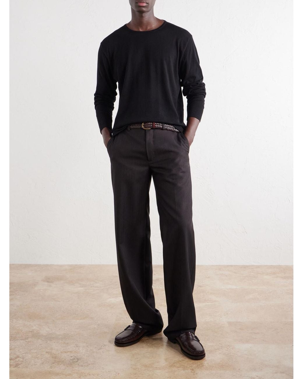 Ghiaia Black Cotton-Jersey T-Shirt for men