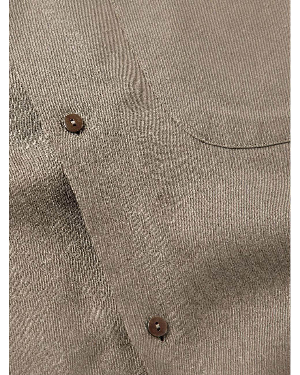 STÒFFA Natural Cotton And Linen-blend Twill Shirt for men