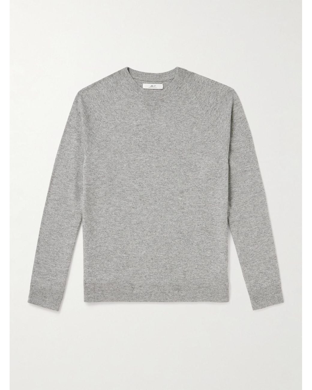 Mr P. Gray Wool And Cashmere-Blend Sweater for men