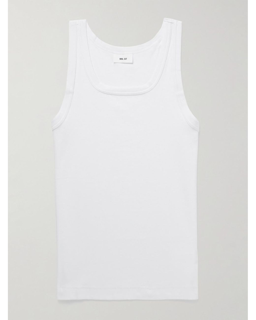 NN07 White Mick 3206 Stretch Organic Cotton-Jersey Tank Top for men