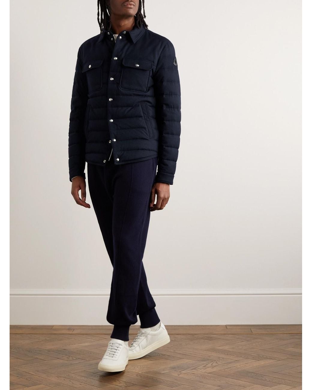 Moncler Blue Mirmandix Slim-Fit Quilted Felt Down Jacket for men