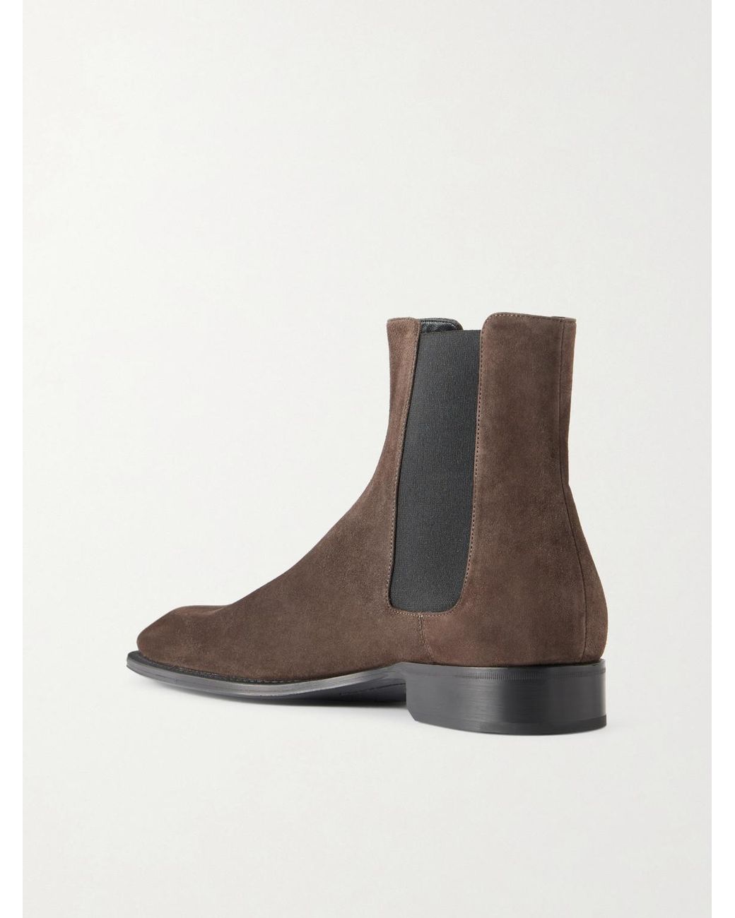 Saint Laurent Brown Aurelien Suede Boots for men