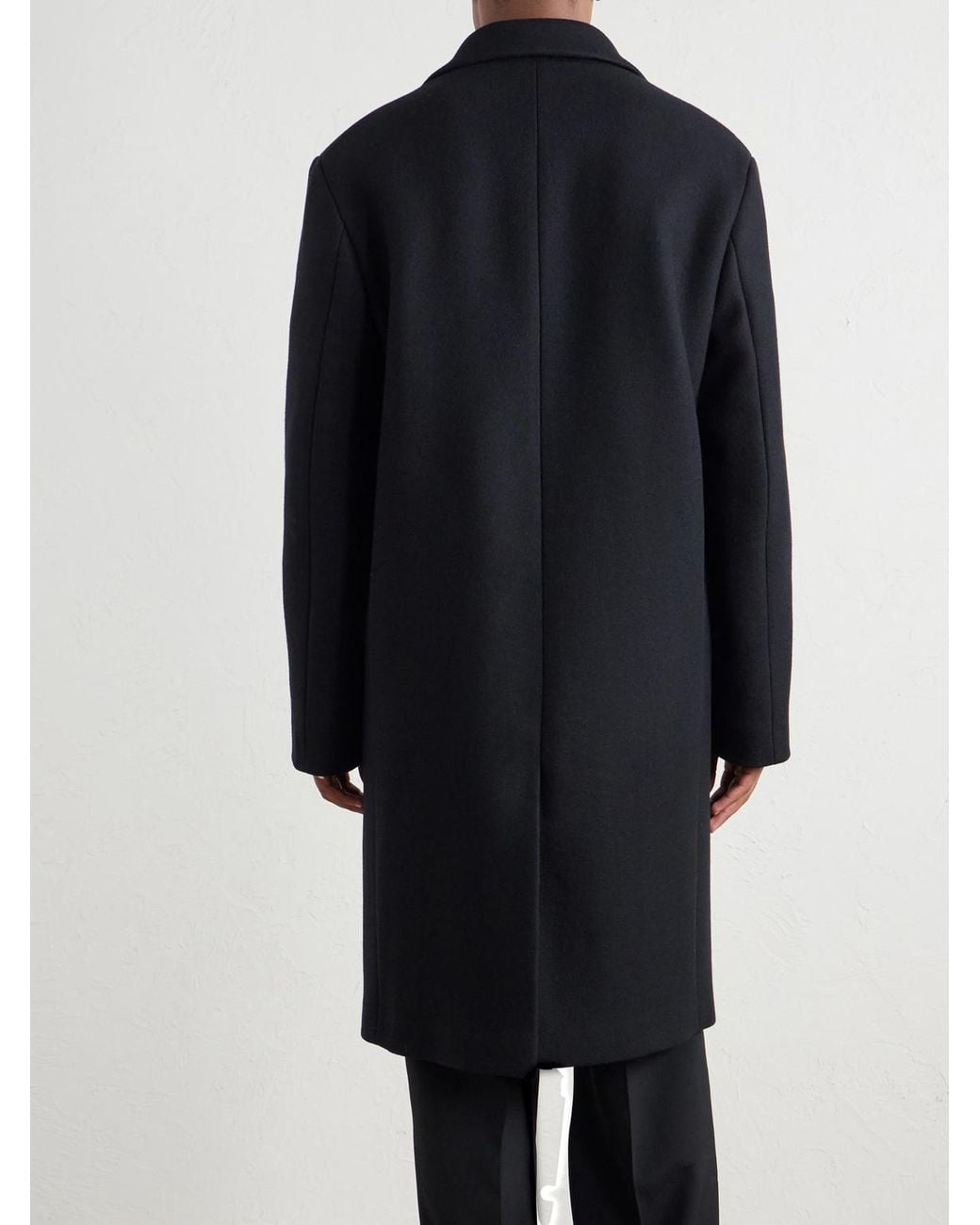 Dries Van Noten Blue Wool-Blend Coat for men