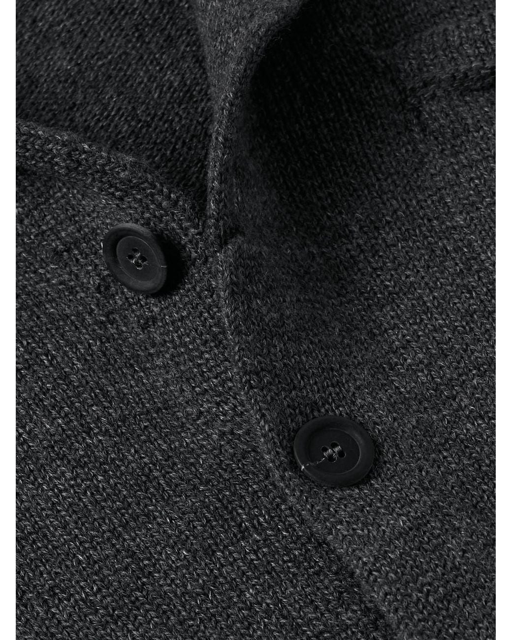 Inis Meáin Black New Pub Jacket Wool And Linen-blend Cardigan for men