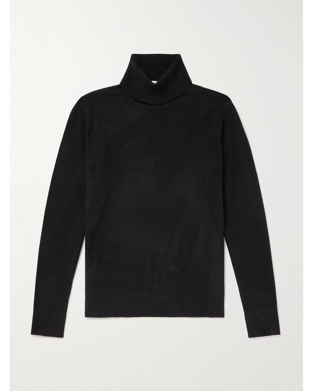 Mr P. Black Clyde Cashmere Rollneck Sweater for men