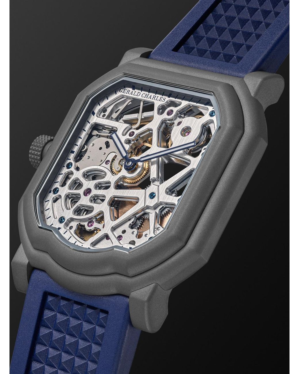 Gerald Charles Blue Maestro 8.0 Gc Sport Limited Edition Automatic Chronograph Titanium Watch, Ref. Gc8.0-Tx-Tn-01 for men