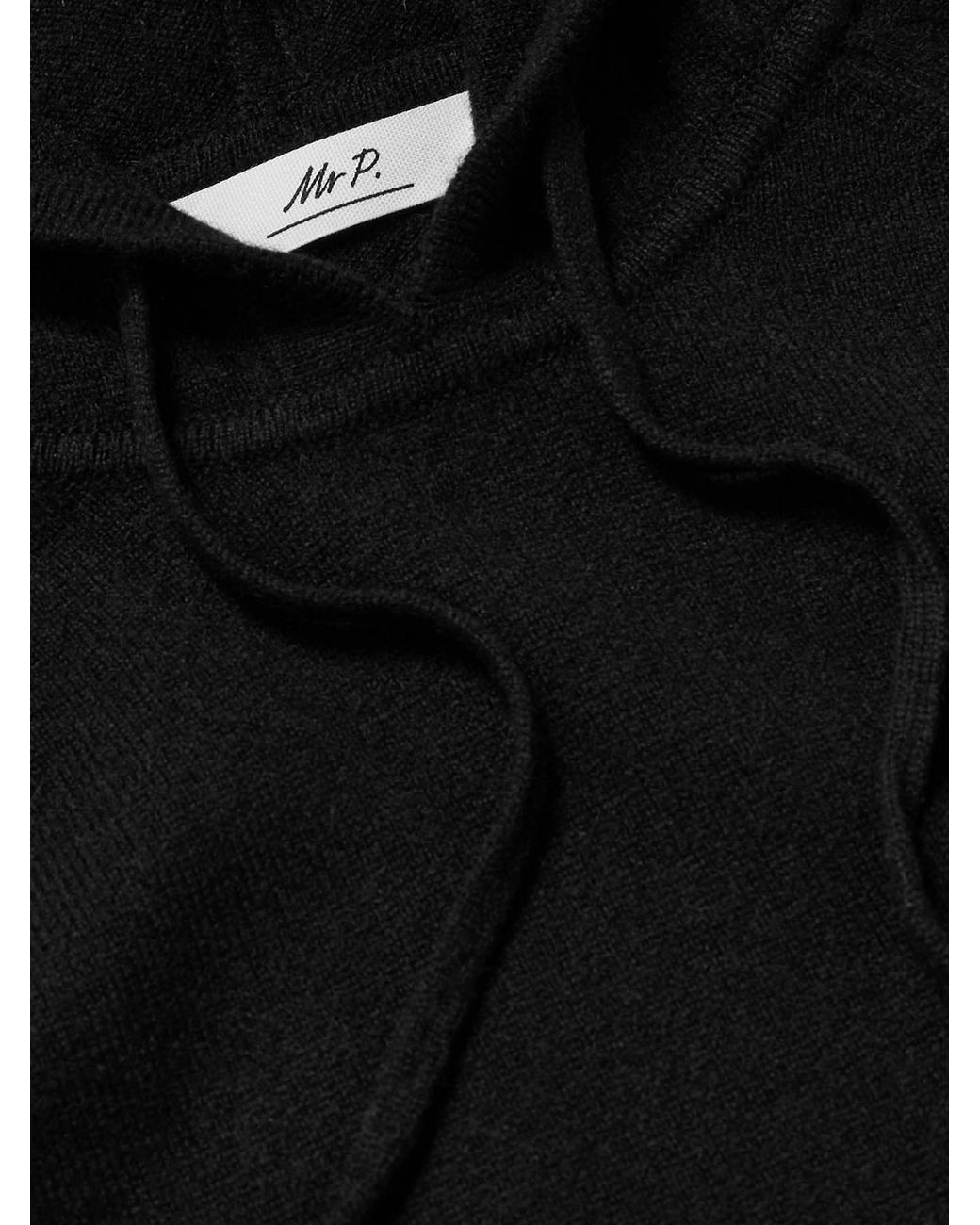 Mr P. Black Mitchell Cashmere Hoodie for men