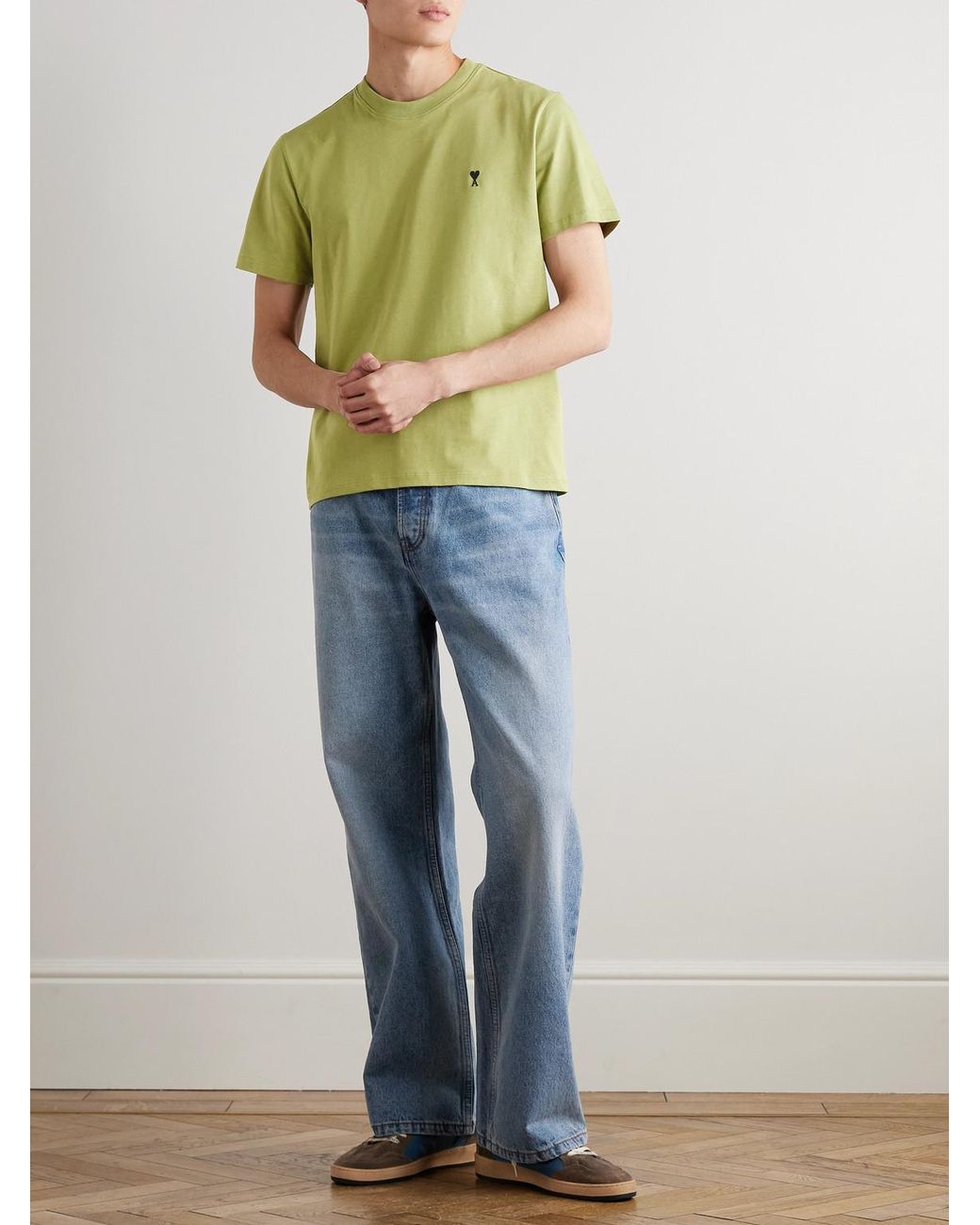 AMI Blue Wide-Leg Jeans for men