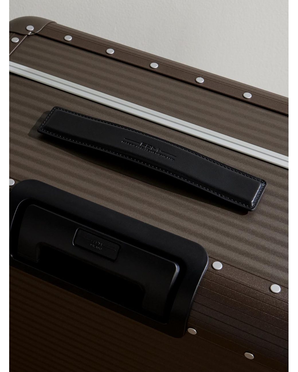 Bank Spinner 76Cm Leather-Trimmed Polycarbonate And Aluminium Suitcase di Fpm Milano in Black da Uomo