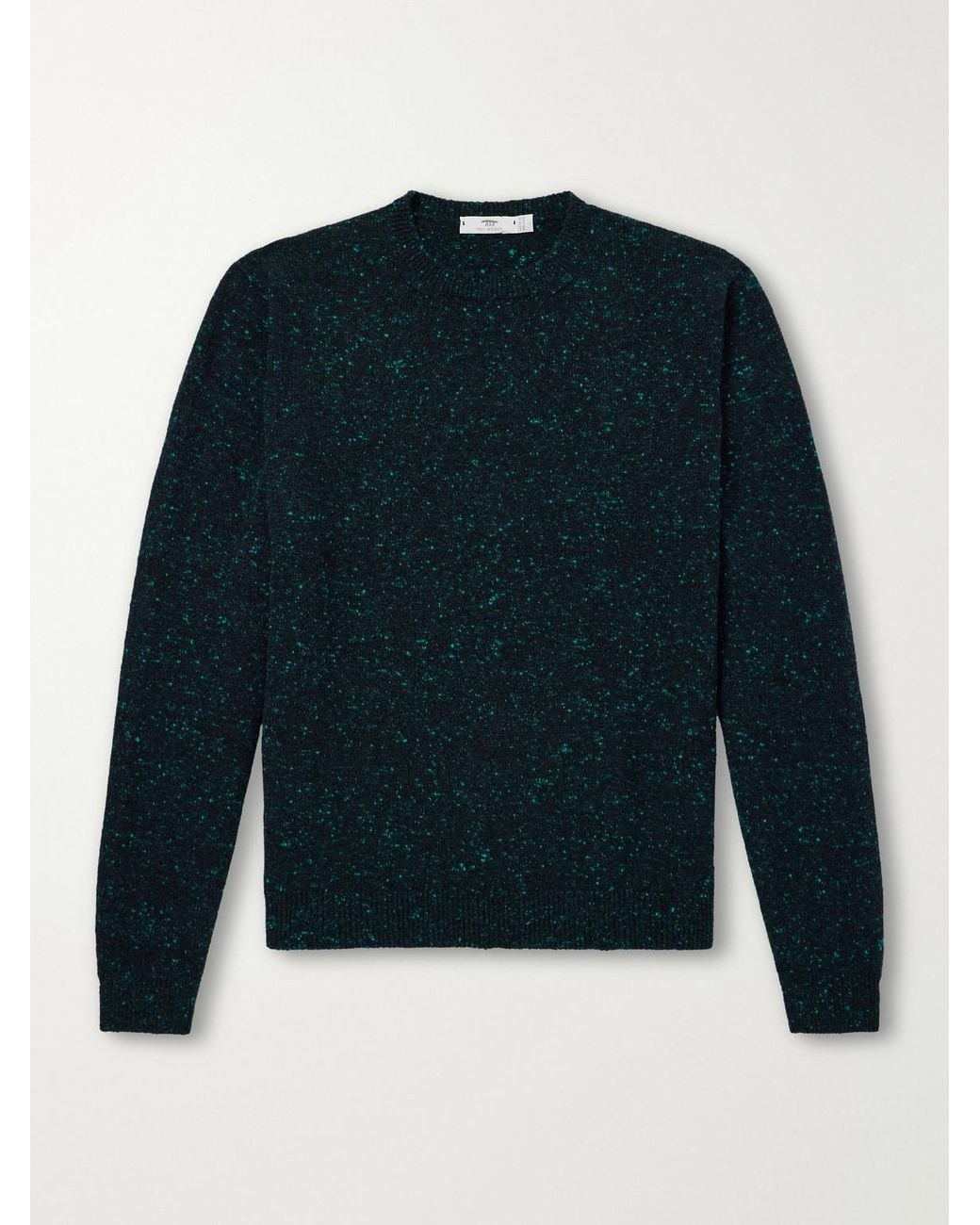 Inis Meáin Blue Merino Wool And Cashmere-Blend Sweater for men