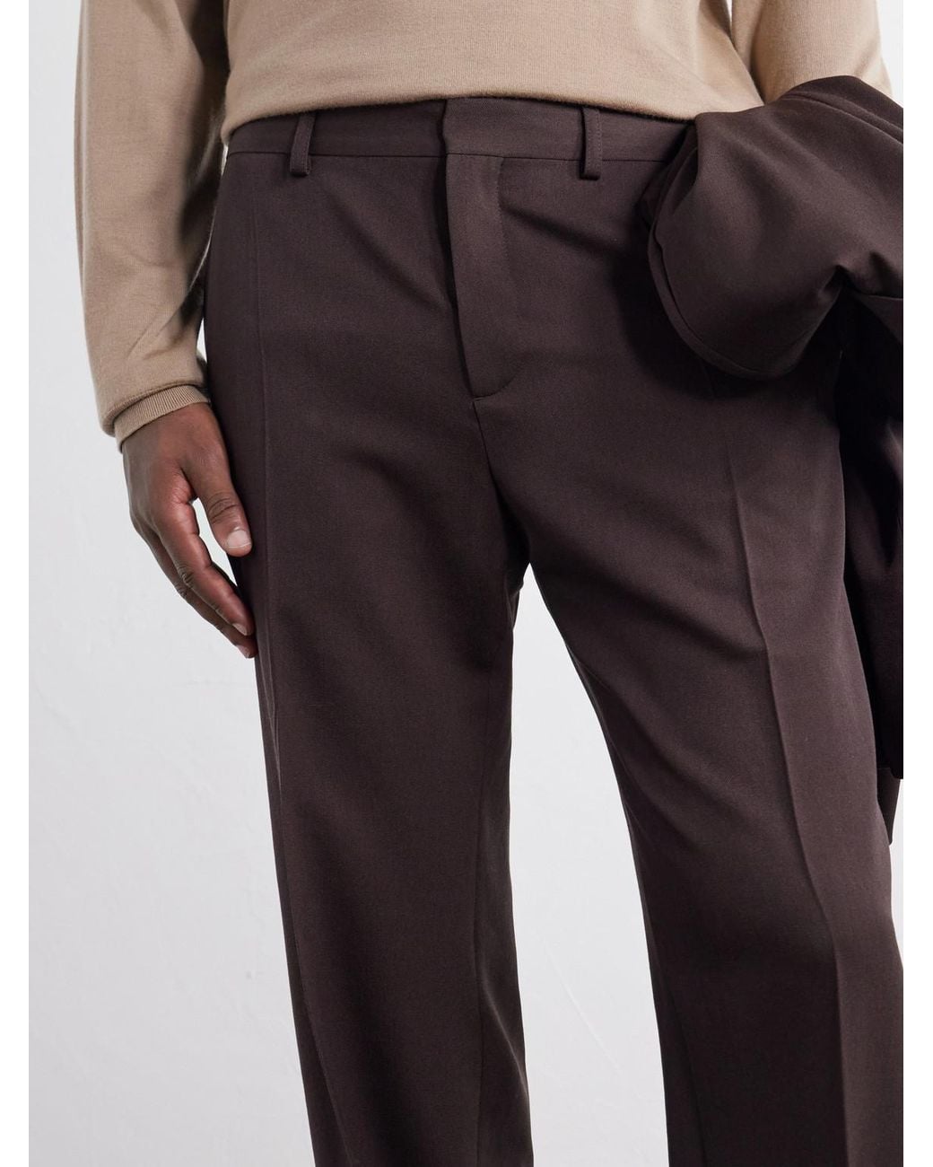 A Kind Of Guise Brown Wide-leg Virgin Wool Suit Trousers for men