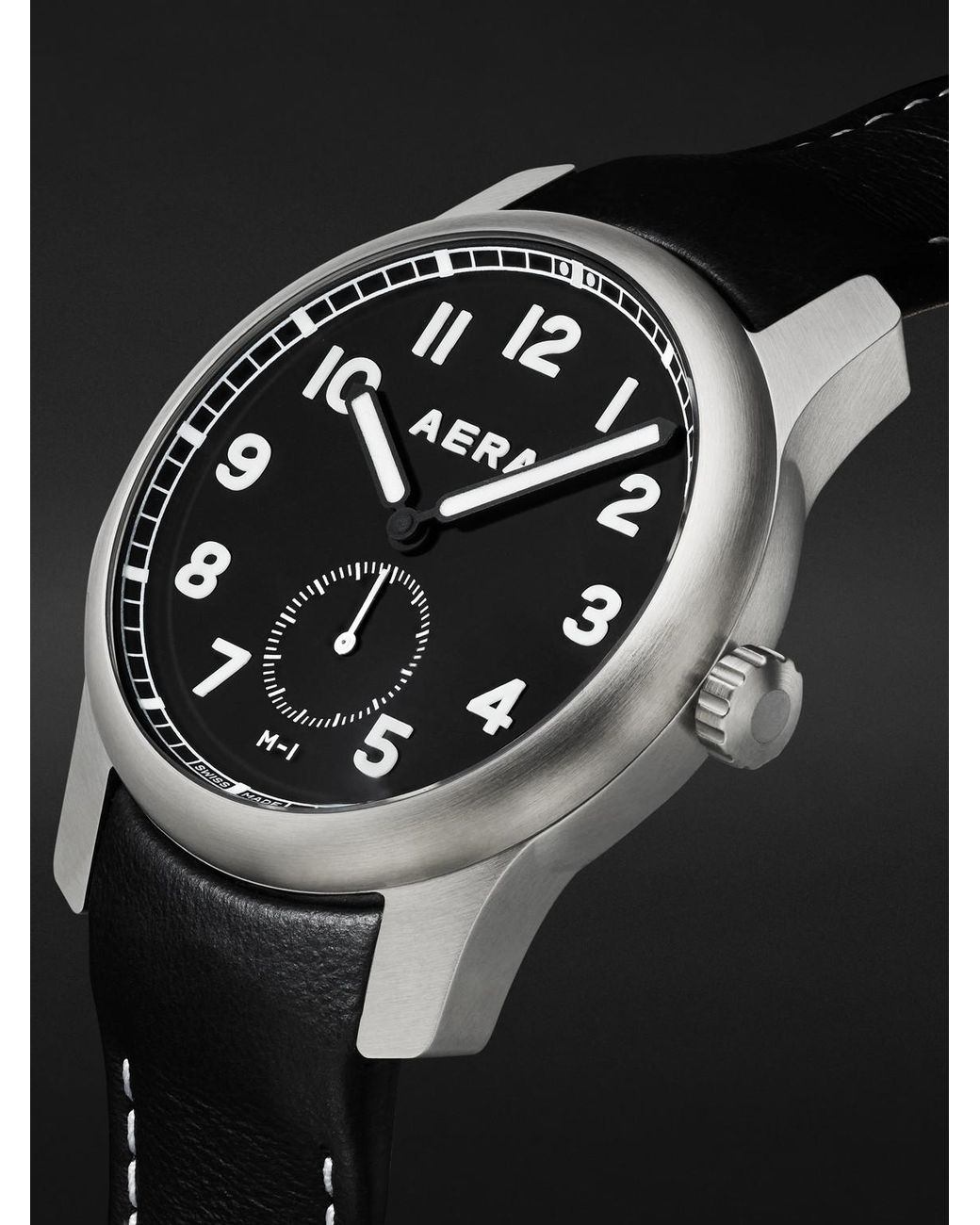 Aera Black M-1 Field Automatic Stainless Steel Watch for men