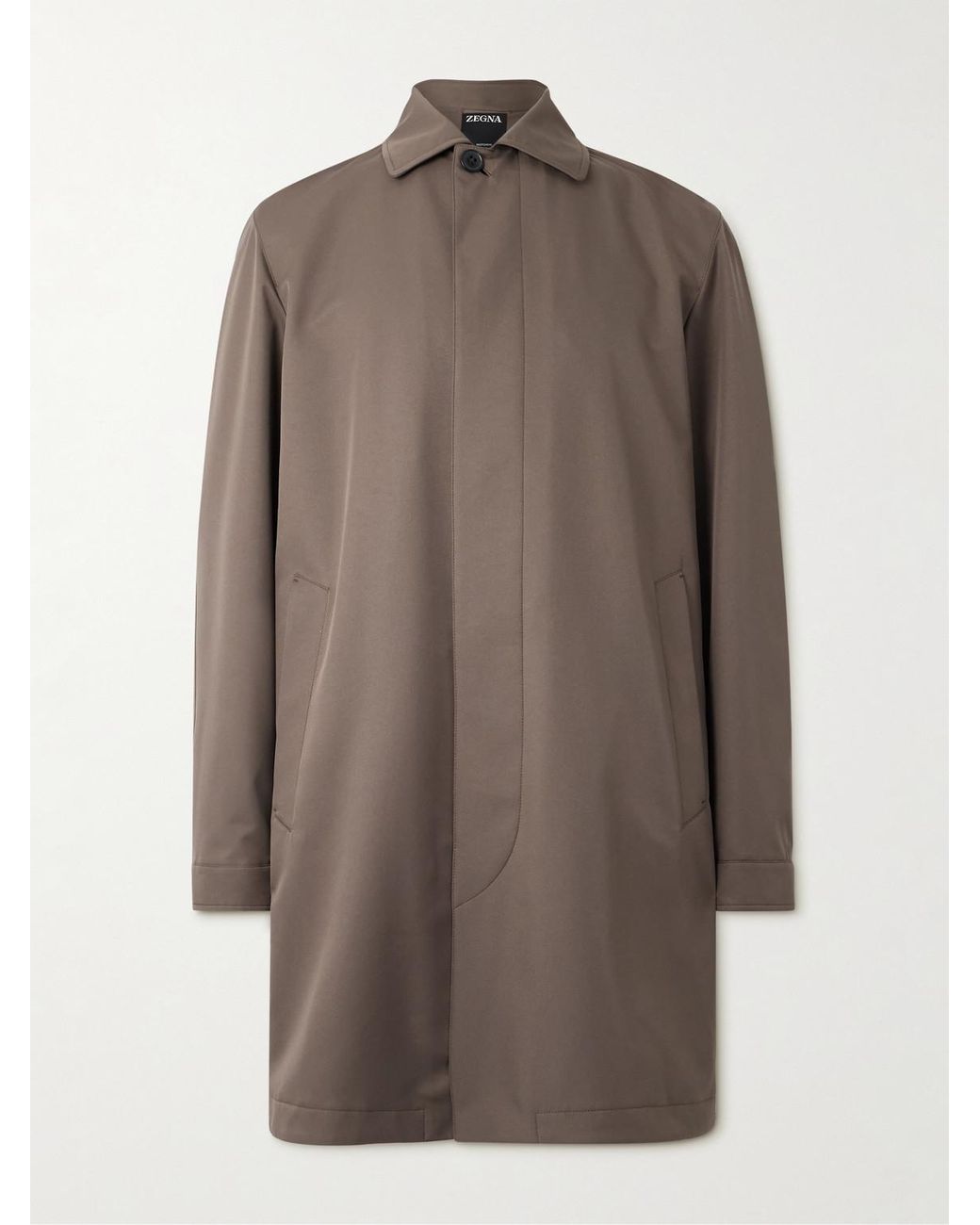Zegna Brown Motorin 300Cc Satin-Twill Jacket for men