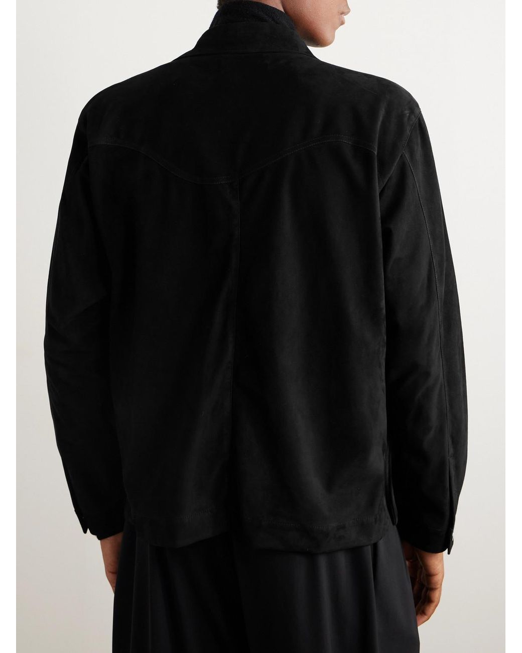 STÒFFA Black Suede Blouson Jacket for men