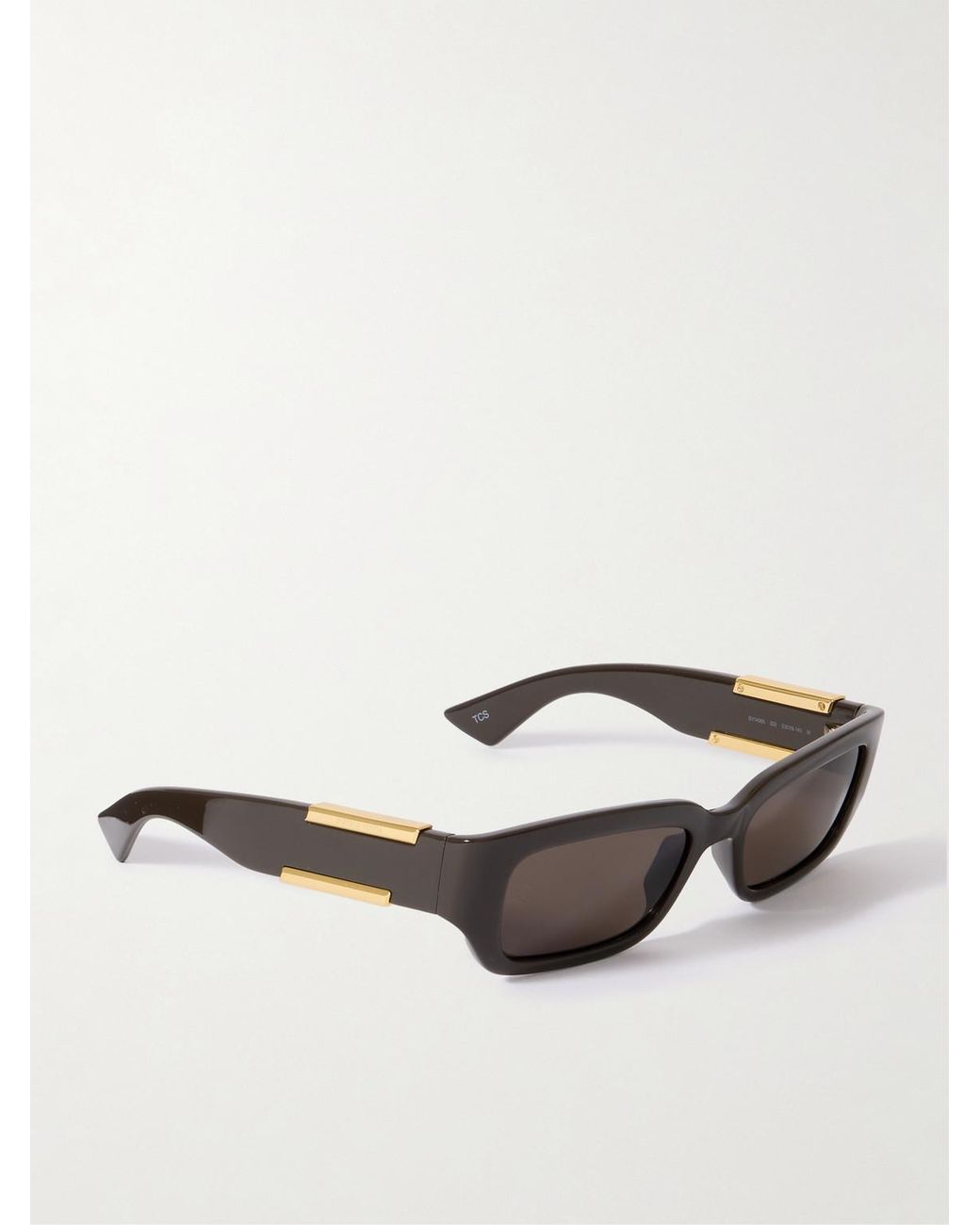 Bottega Veneta Brown Square-frame Acetate And Gold-tone Metal Sunglasses for men