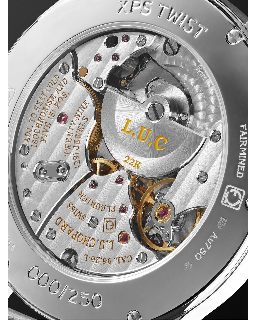 Chopard Blue L.U.C Xps Twist Qf Automatic 40Mm 18-Karat And Alligator Watch, Ref. No. 161945-1001 for men