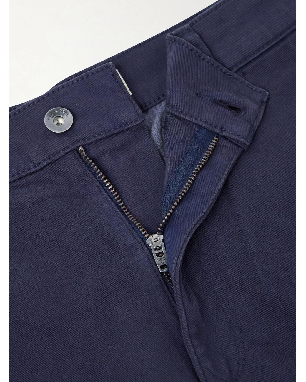 Rag & Bone Blue Aero Straight-Leg Cotton-Blend Shorts for men