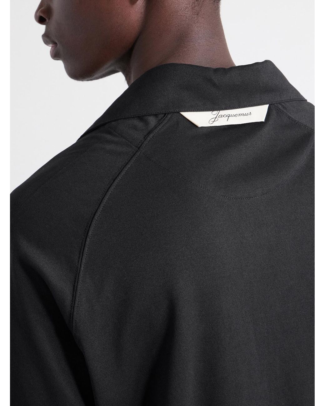Jacquemus Black La Chemise Jean Atelier Camp-Collar Jersey Shirt for men
