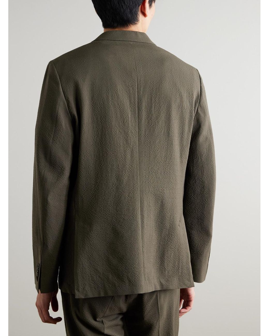 Mr P. Green Wool-Blend Seersucker Suit Jacket for men