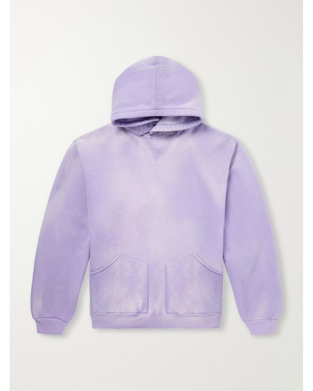 A.PRESSE Purple Cotton-Jersey Hoddie for men