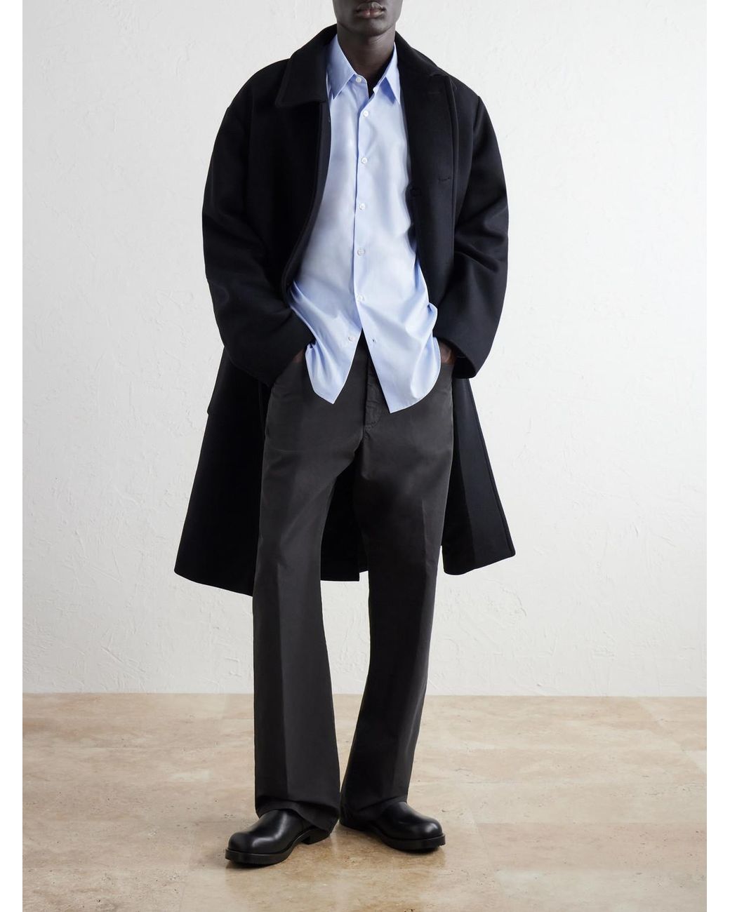 Dries Van Noten Black Straight-Leg Cotton Trousers for men