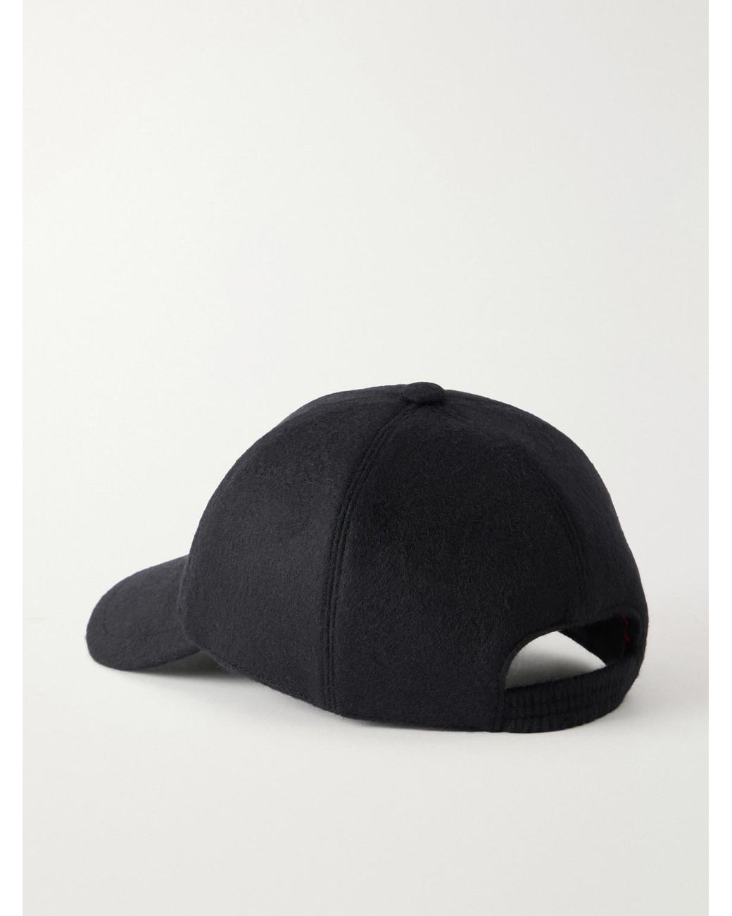 Kiton Blue Logo-Embroidered Cashmere Cap for men