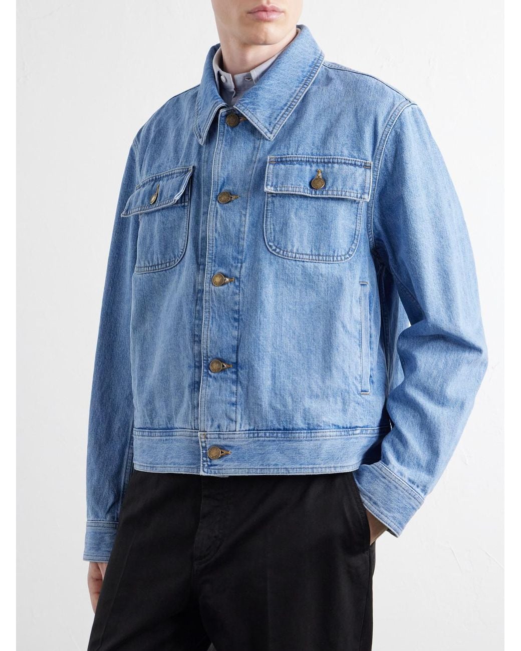 Thom Browne Blue Denim Jacket for men