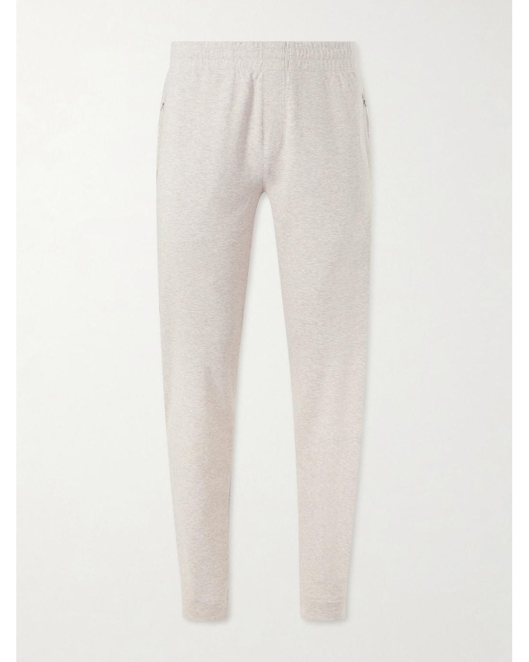 Orlebar Brown White Struma Tapered Cotton-Blend Jersey Sweatpants for men
