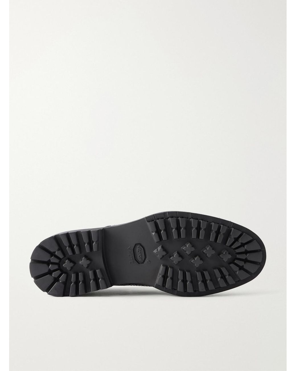 Mr P. Black Leather Brogues for men